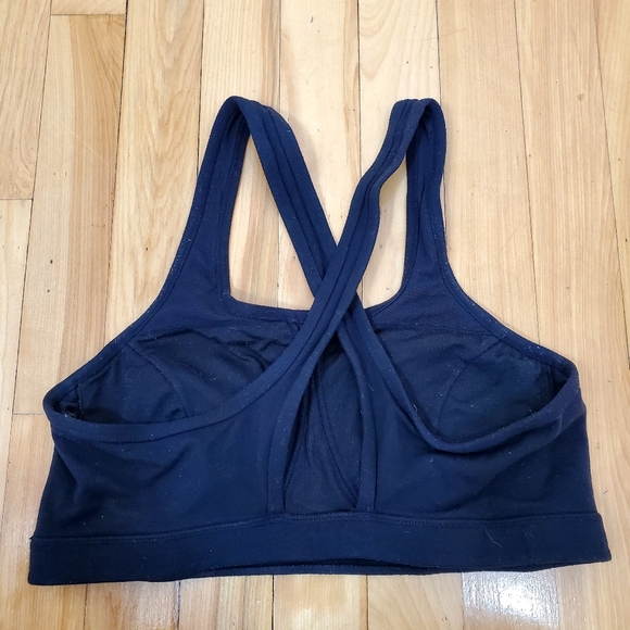 🍋🍋LULULEMON BLACK CRISS CROSS STRAPS MESH SPORT BRA - Picture 3 of 5